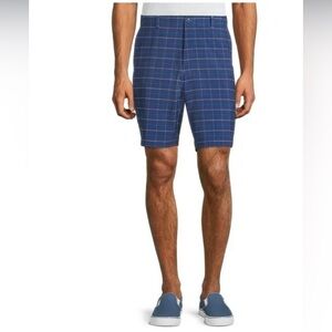 Ben Hogan Men's Performance Plaid Active Flex Waistband 4-Way Stretch Golf Short